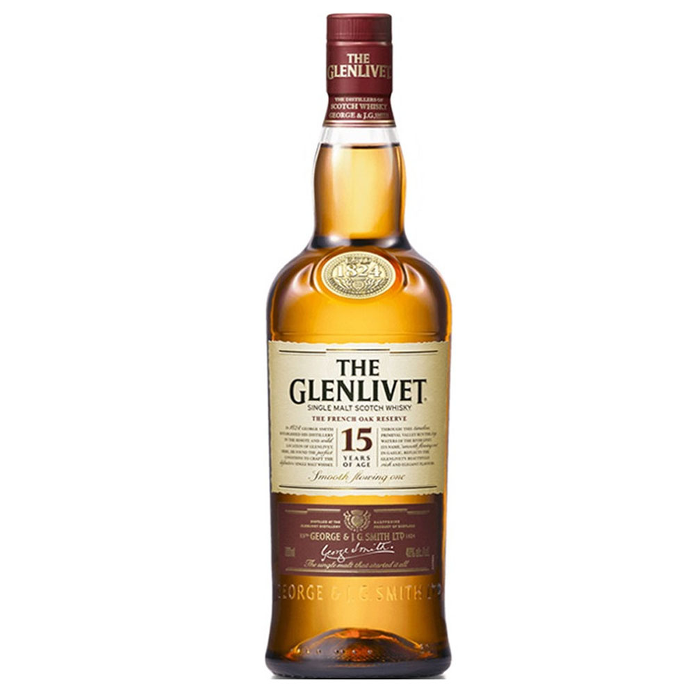 Whisky The Glenlivet 15 YO single malt 40% 700 ml