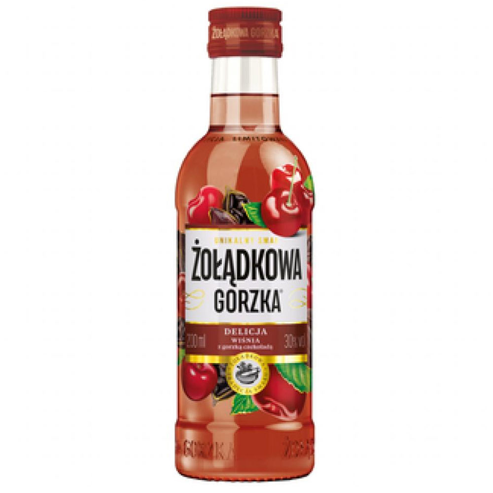 Żołądkowa Gorzka Delicja Wiśnia z Gorzką Czekoladą 30% 200 ml