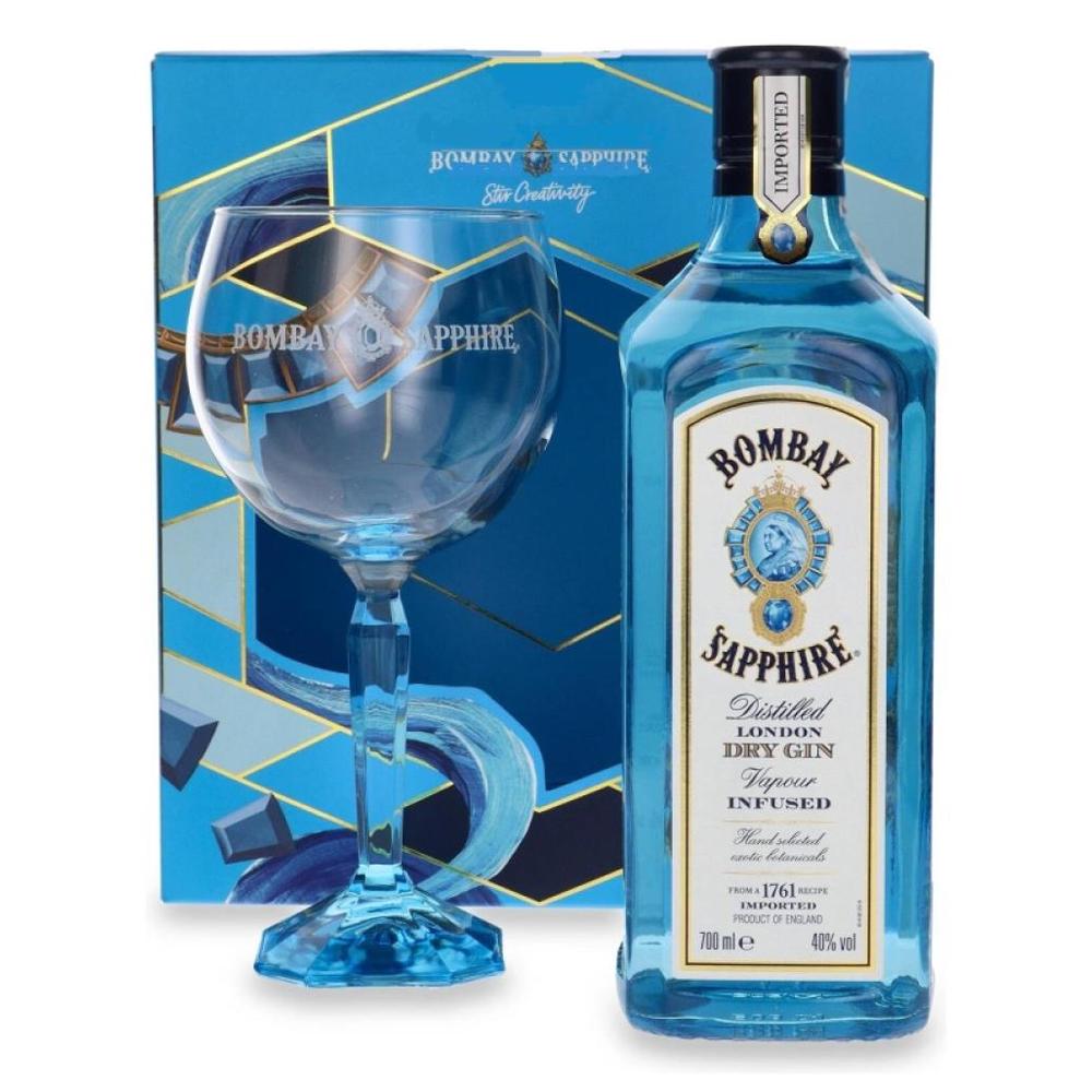 Gin Bombay Sapphire 40% 700 ml zestaw prezentowy