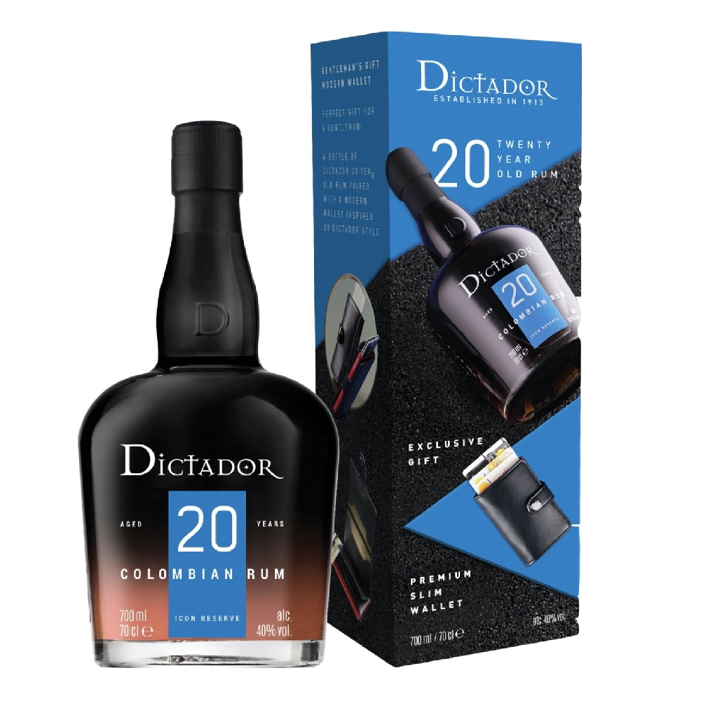 Rum Dictador 20 YO 40% 700 ml + portfel