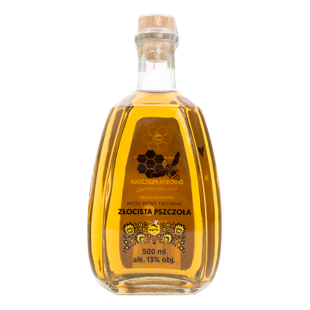 Miód Pitny Złocista Pszczoła karafka 13% 500 ml