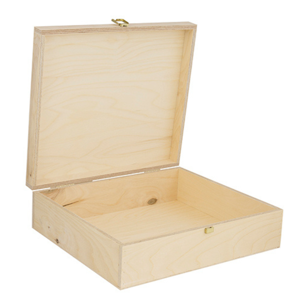 Skrzynka Drewniania Potrójna Jasna bez Przegródek