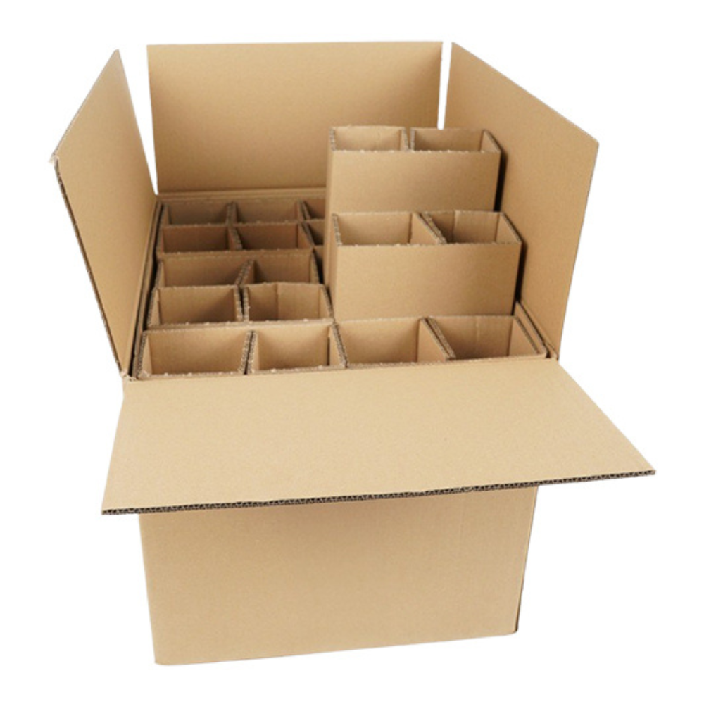 Pudełko klapowe na 20 butelek wina, karton wysłkowy - Pancerny