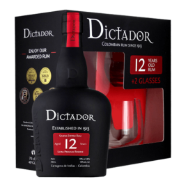 Rum Dictador 12 YO 40% 700 ml + 2 szklanki